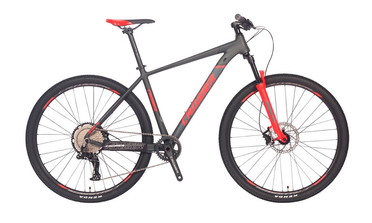 Фотографія Велосипед Crosser Solo 5 29" 2021, розмір М, Сіро-червоний